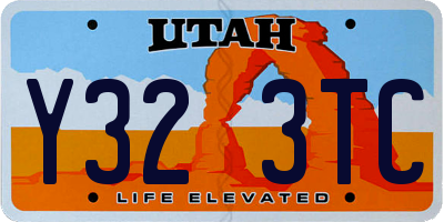 UT license plate Y323TC