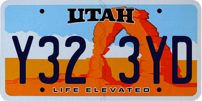 UT license plate Y323YD