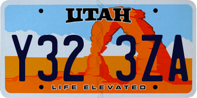UT license plate Y323ZA