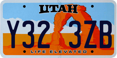 UT license plate Y323ZB