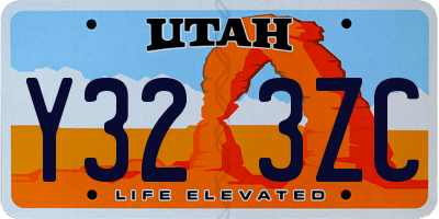 UT license plate Y323ZC
