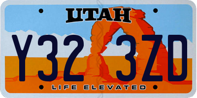 UT license plate Y323ZD