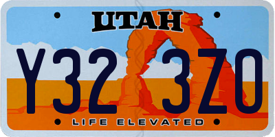 UT license plate Y323ZO