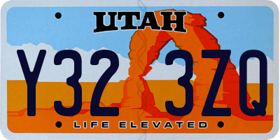 UT license plate Y323ZQ