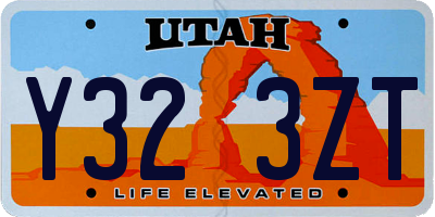 UT license plate Y323ZT