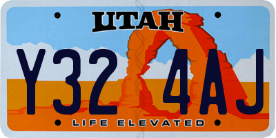 UT license plate Y324AJ