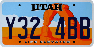 UT license plate Y324BB