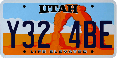 UT license plate Y324BE