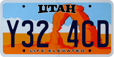 UT license plate Y324CD
