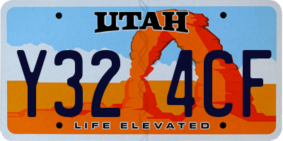 UT license plate Y324CF