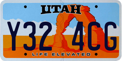 UT license plate Y324CG