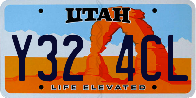 UT license plate Y324CL