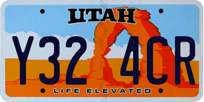 UT license plate Y324CR