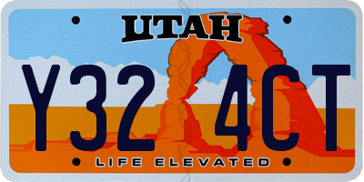 UT license plate Y324CT