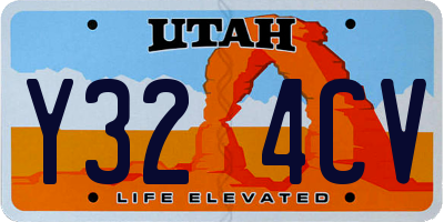 UT license plate Y324CV