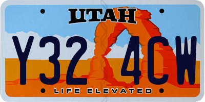 UT license plate Y324CW