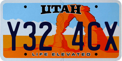 UT license plate Y324CX