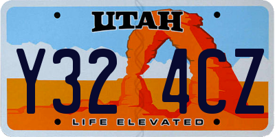 UT license plate Y324CZ