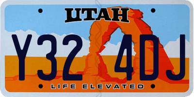 UT license plate Y324DJ