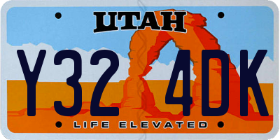 UT license plate Y324DK