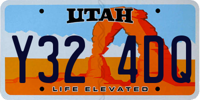 UT license plate Y324DQ