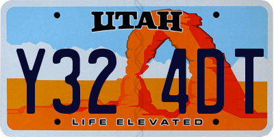 UT license plate Y324DT
