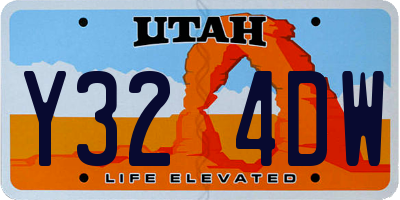 UT license plate Y324DW