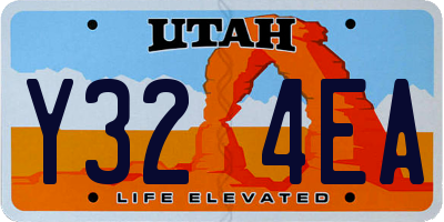 UT license plate Y324EA