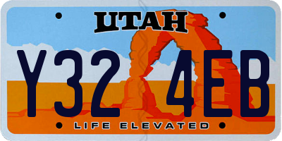 UT license plate Y324EB