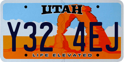 UT license plate Y324EJ