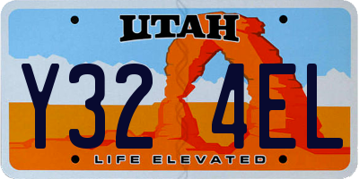 UT license plate Y324EL