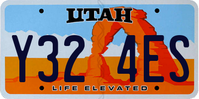 UT license plate Y324ES