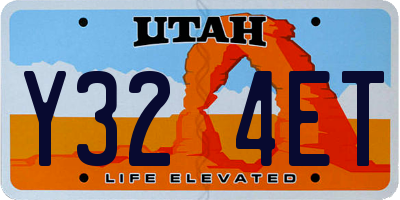 UT license plate Y324ET