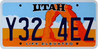 UT license plate Y324EZ