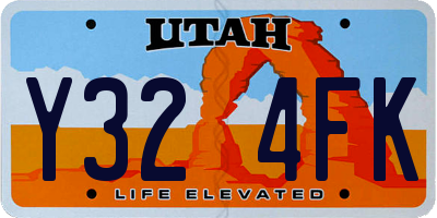 UT license plate Y324FK