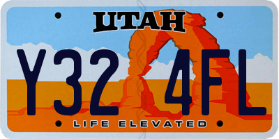 UT license plate Y324FL