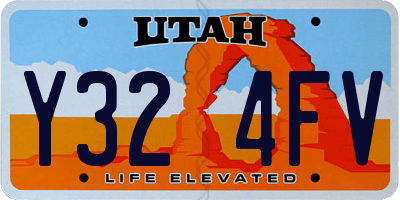 UT license plate Y324FV