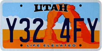 UT license plate Y324FY