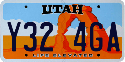 UT license plate Y324GA