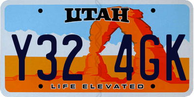 UT license plate Y324GK