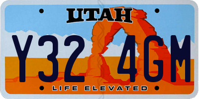 UT license plate Y324GM