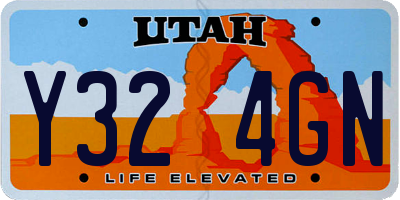 UT license plate Y324GN