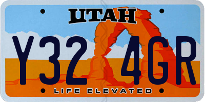 UT license plate Y324GR