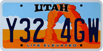 UT license plate Y324GW