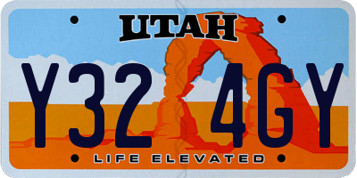UT license plate Y324GY