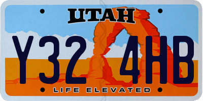 UT license plate Y324HB