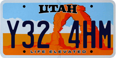 UT license plate Y324HM
