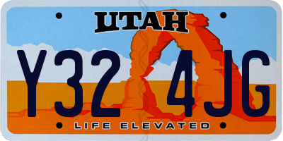 UT license plate Y324JG