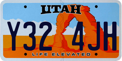 UT license plate Y324JH