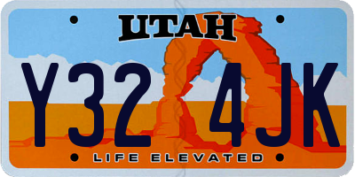 UT license plate Y324JK